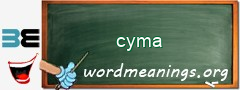 WordMeaning blackboard for cyma